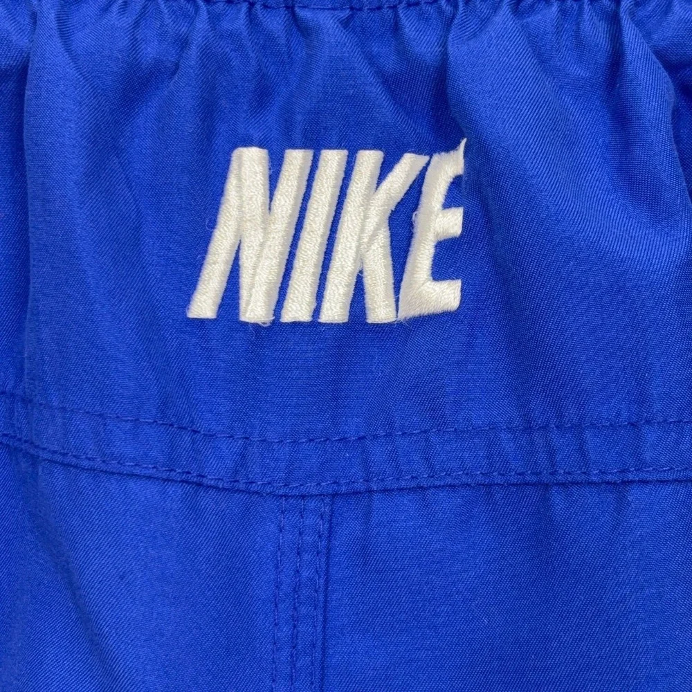 VTG‎ Nike Swim Trunks Mens XL Royal Blue Mesh Lined Embroidered Logo Pockets Y2K